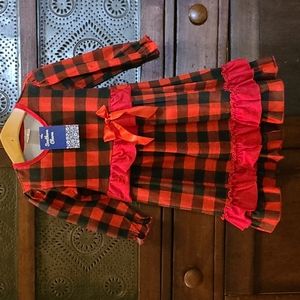 Girls Dress NWT 12-18 Months Buffalo Plaid Red Christmas Holidays Boutique